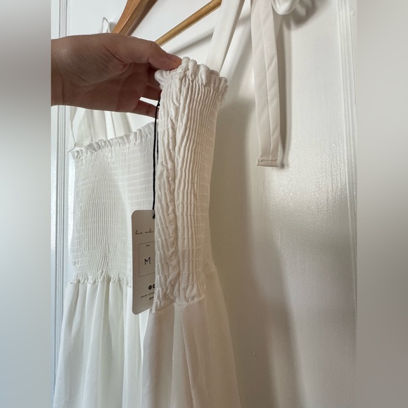 White Tiered Ruffled Elegant Maxi Dress - Picture 6 of 16